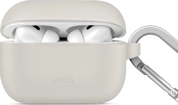 Zaščitni ovitek za AirPods Pro 2 UNIQ Vencer, s karabinom, siv