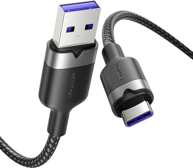 Kablu USB 2.0 A na USB-C Vention CTOBH, 2 m, črn