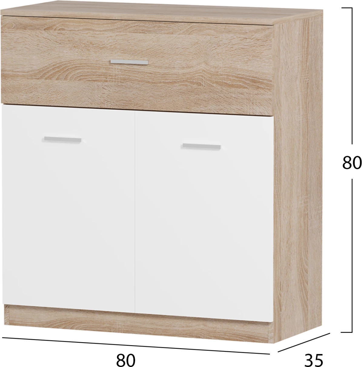 Vhodni set 3 kosi DIONNE FH21058 melamin v sonoma-beli