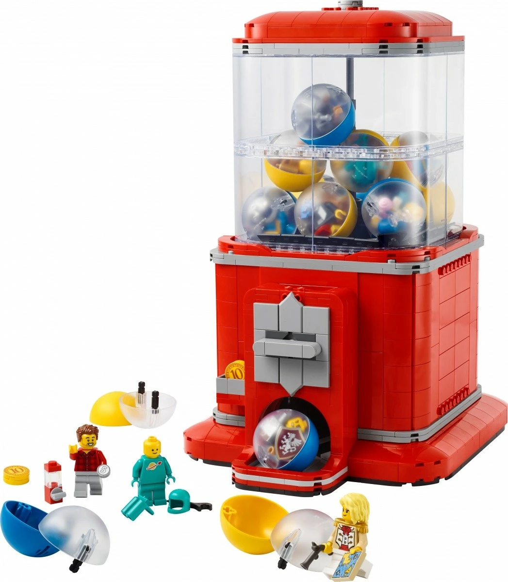 Set za gradnjo Minifigure Machine, LEGO Ideas 21358, 1343 kosov, 18+, rdeč