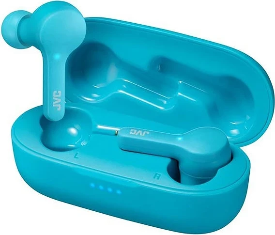 Bluetooth v uho JVC HA-A7TANU, moder