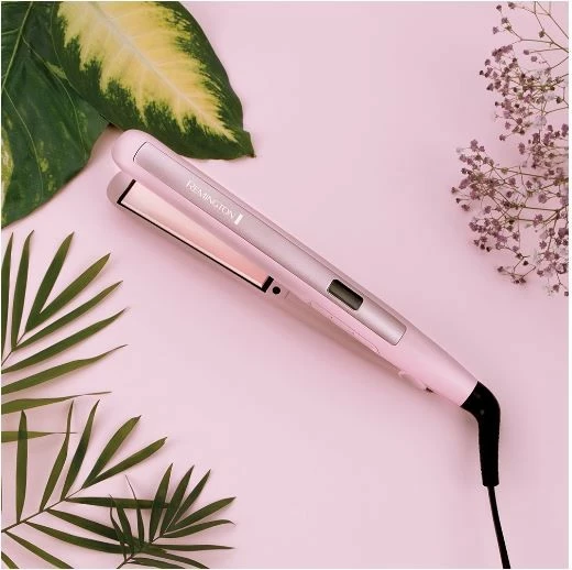 Poravnava las, Remington Coconut Smooth S5901, keramičen, rožnat