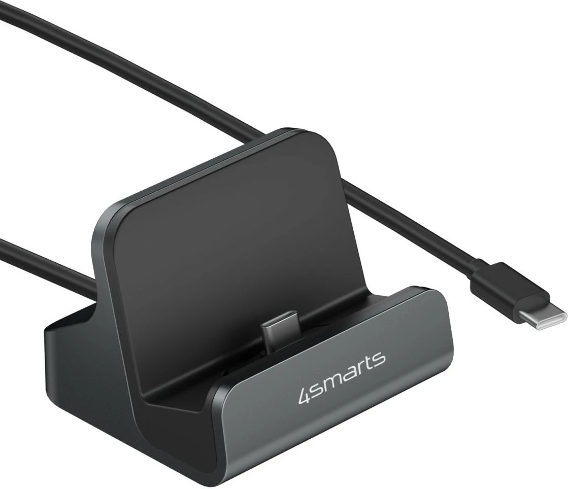 Polnilna postaja za telefone in tablice 4smarts VoltDock USB-C 60W, siva