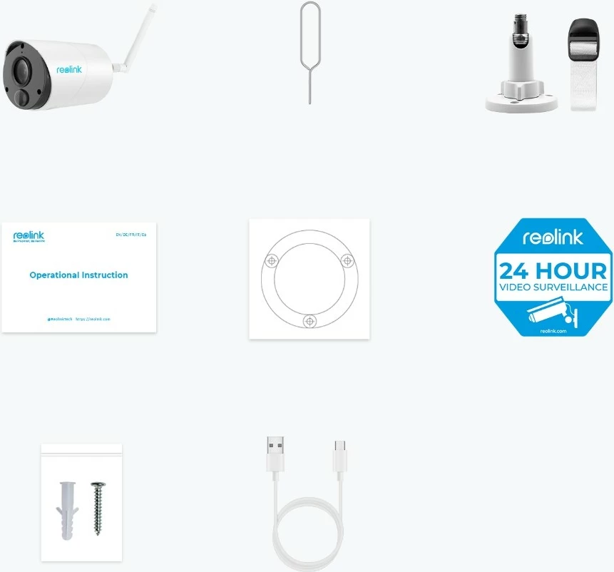 Varnostna kamera Reolink Argus Series B320, 3MP, brezžična, IP65, bela