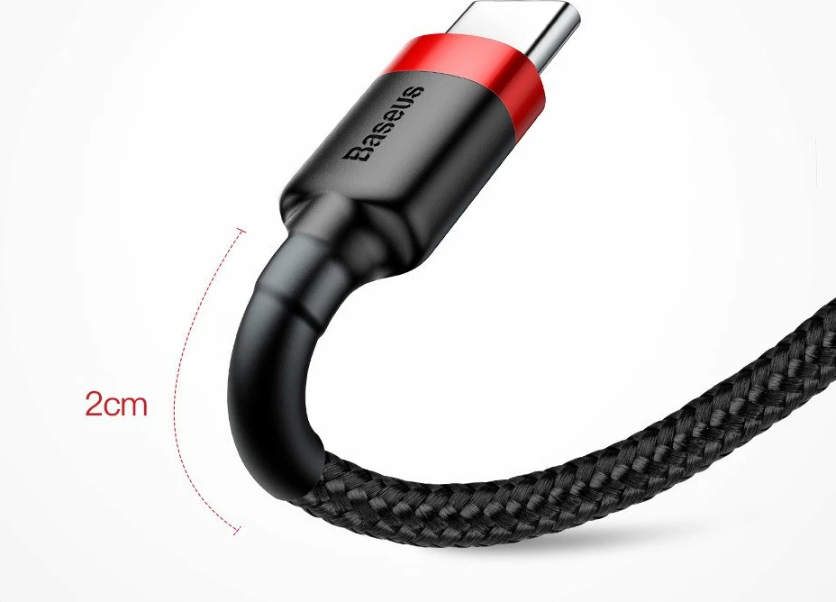 Kabel za polnjenje in prenos podatkov Baseus Cafule USB-A na USB-C, 3 m, sivo/črn