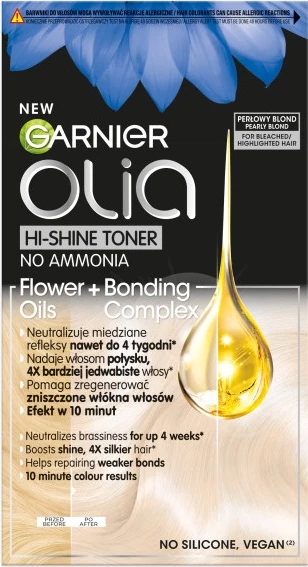 Toner za lase Pearl Blonde 10.2, Garnier Olia Hi-Shine