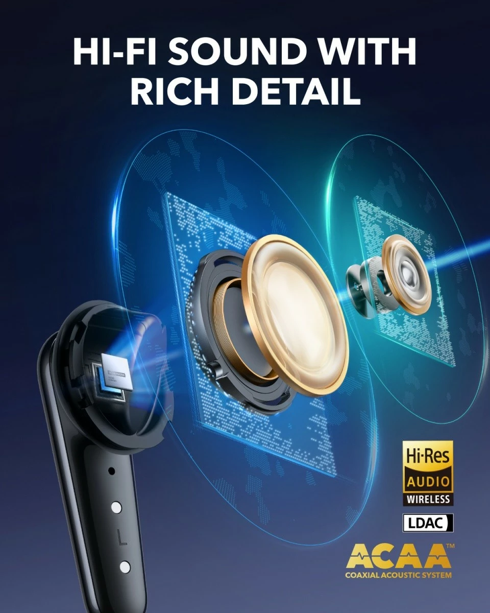 Brezžične slušalke Anker Soundcore Liberty 4 PRO, Bluetooth, ANC, črne