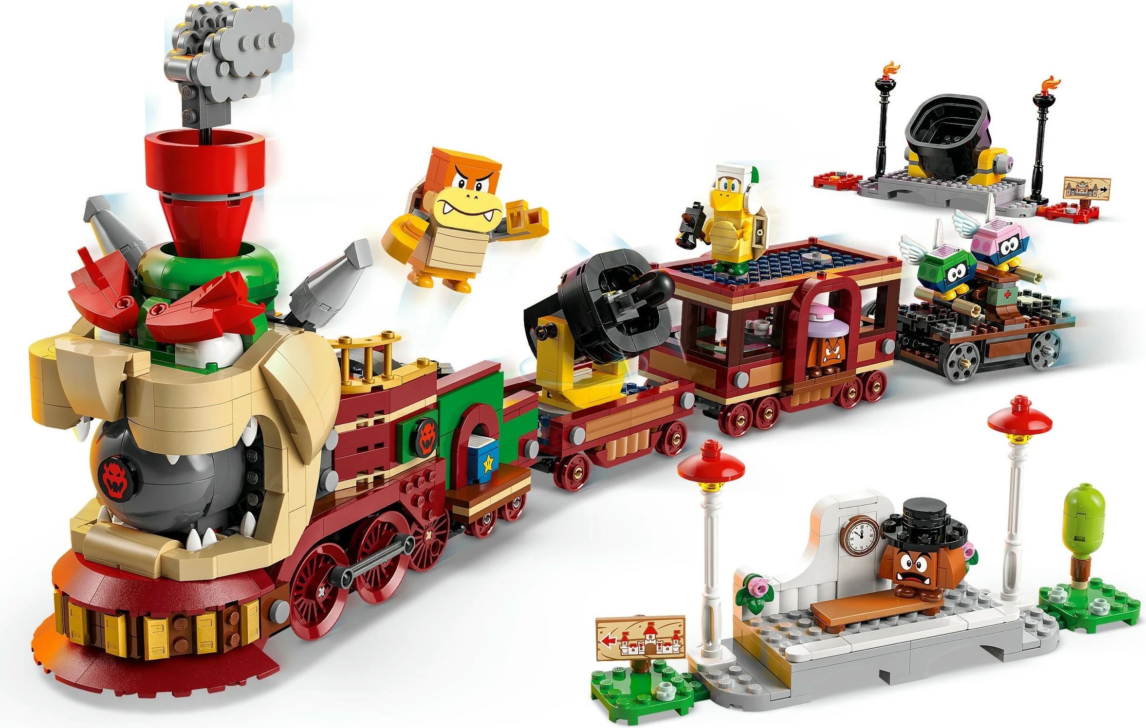 Set gradnje Super Mario Bowser Express Train LEGO 71437, večbarven