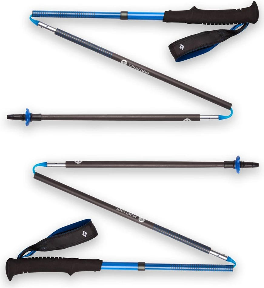 Trekking palica Distance Carbon Z-Pole, 130 cm, zložljiva, Unisex, črna, Black Diamond
