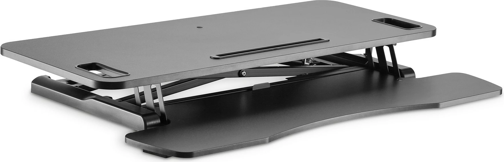 Ergonomski namizni dvigovalnik Workspace Riser, Digitus, ročno nastavljiv 95x62 cm, črn