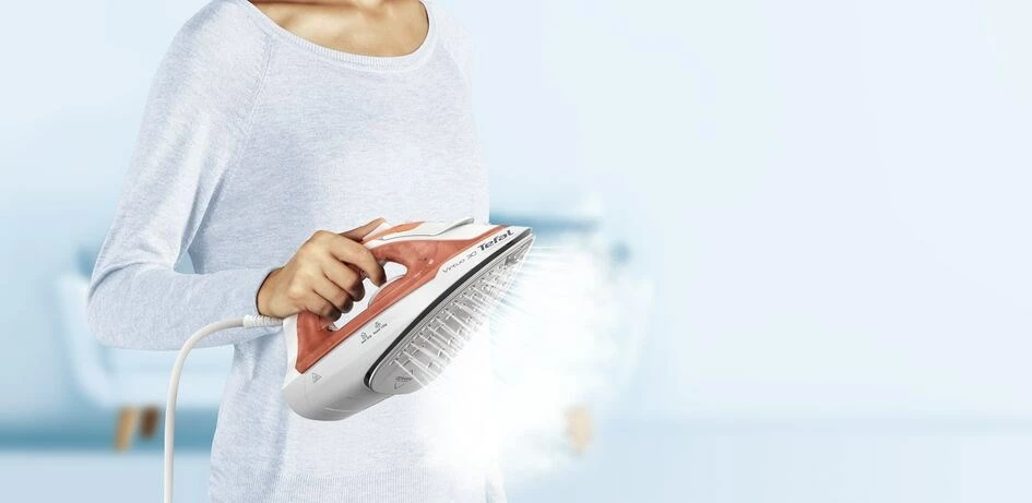 Parni/električni likalnik Tefal Virtuo 30 FV2C40E0, 2000 W, keramika, breskev/bele