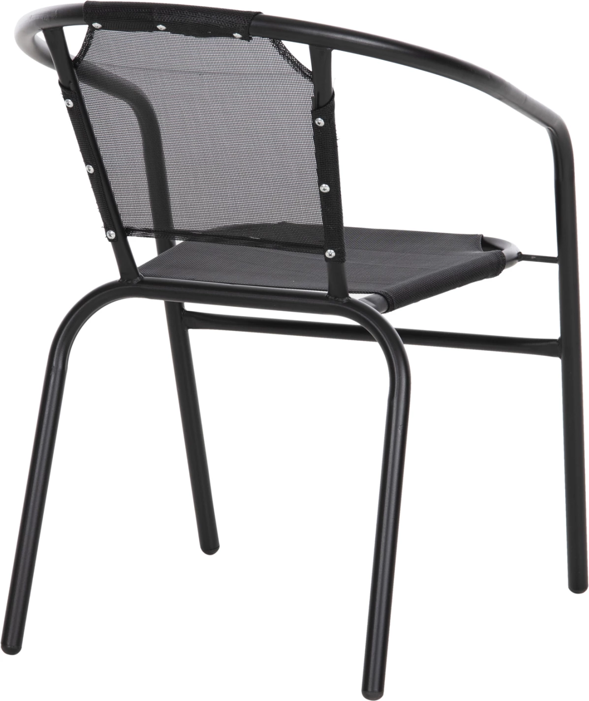 Vrtni naslanjač LEDAN FH5977.03 kovina in tekstilen v črni barvi 55x58x72H cm