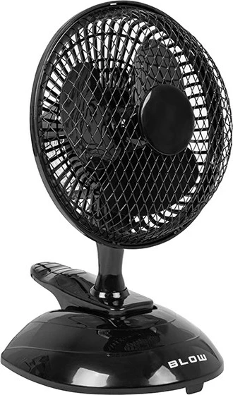 Prenosni namizni ventilator z objemko, BLOW 44-023#, 15 cm, 25 W, črn