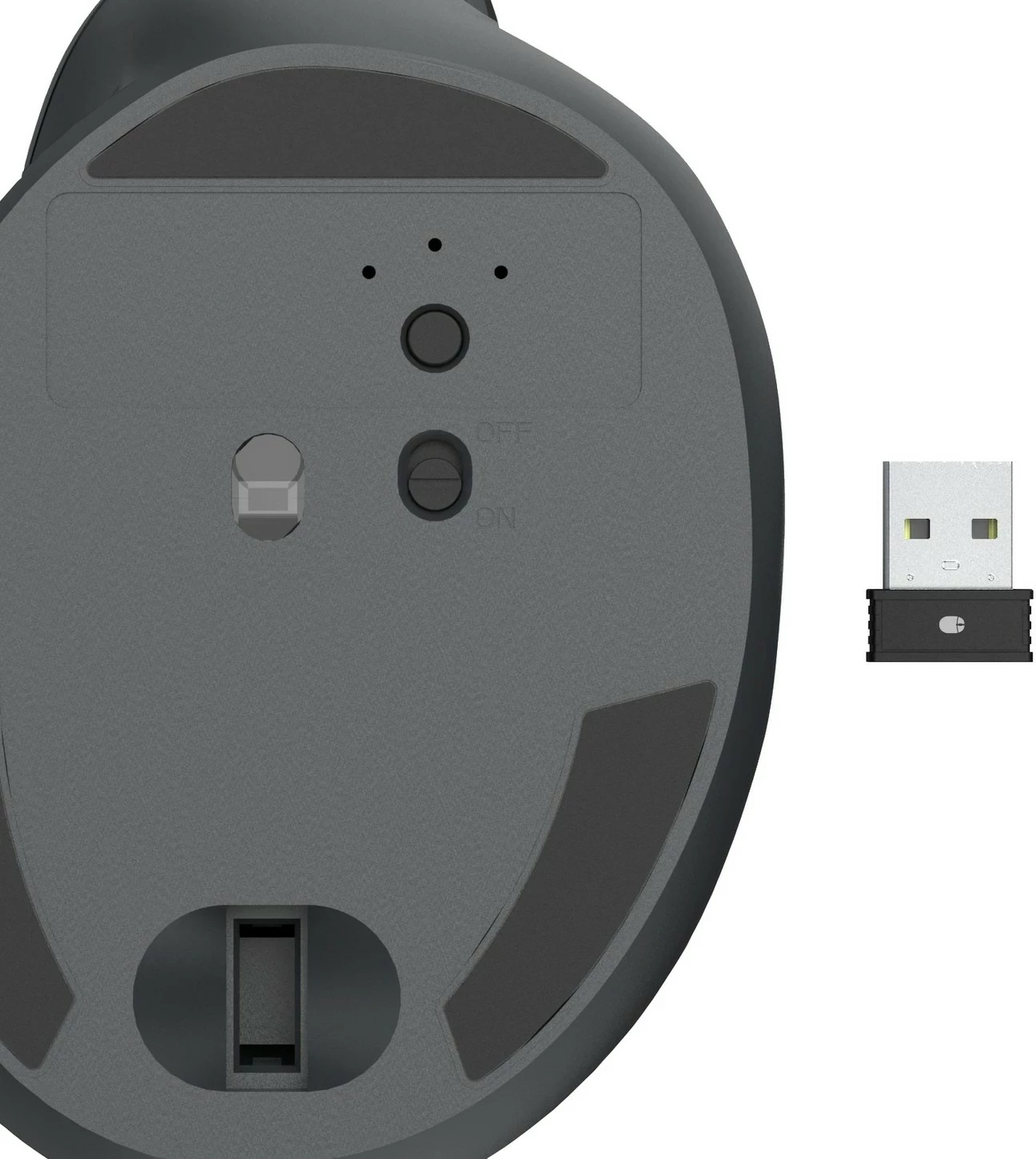 Vertikalna brezžična miška Hama EWM-500, 1600 DPI, črna