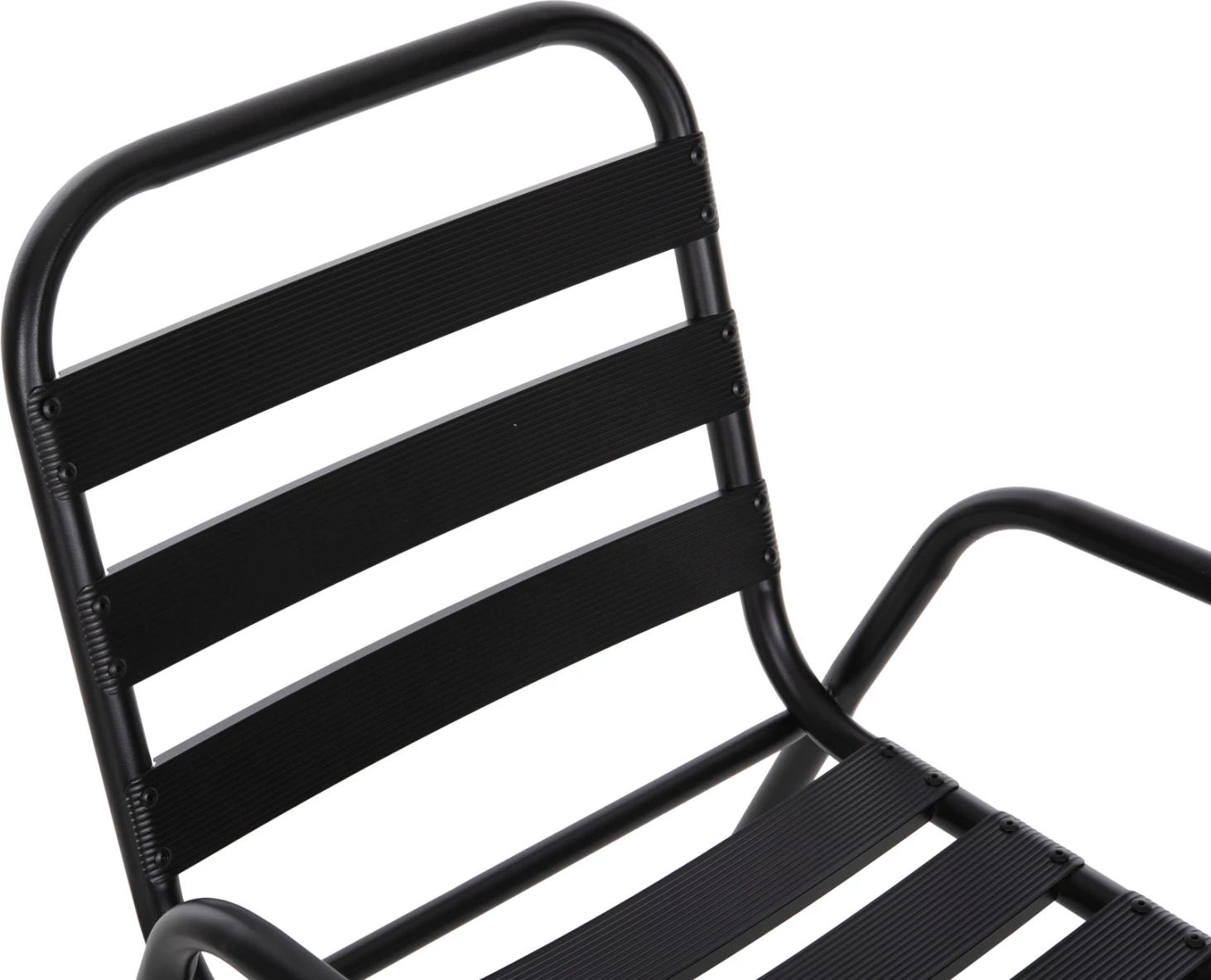 Stol Prelude FH5970.03 kovinski okvir-aluminij sedež in naslonjalo-črna 54x56x79Hcm