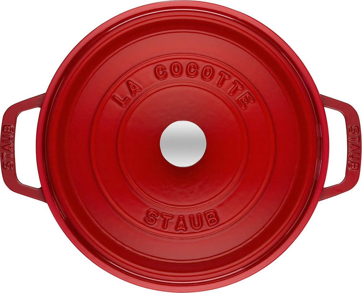 Litoželezna lončna posoda s smaltom, 5,2 L, 26 cm, rdeča — Staub 40509-840-0