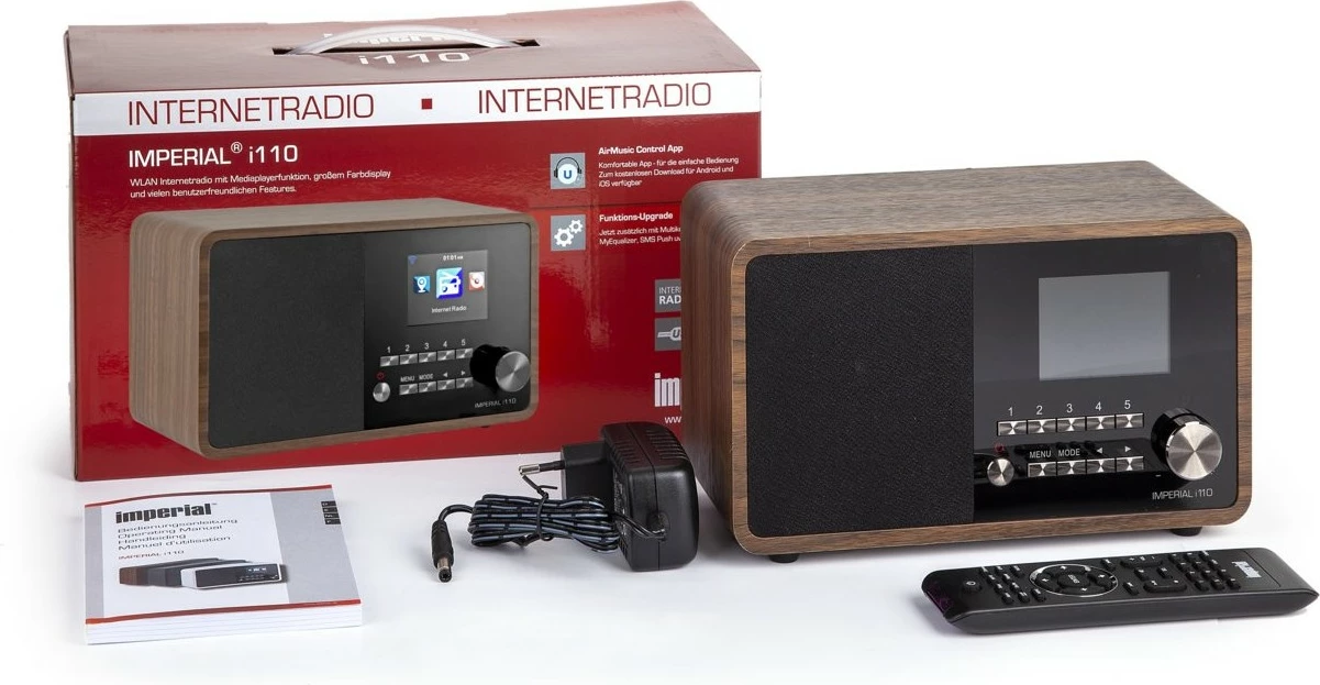 Internetni radio z lesenim ohišjem Lenco DABMAN i110, medijski predvajalnik, zaslon 2,8" Internetni radio z lesenim ohišjem Lenco DABMAN i110, medijski predvajalnik, zaslon 2,8"
