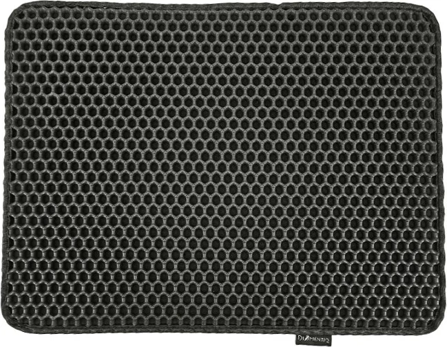 Preproga za mačji straniščni pladenj, 40 x 50 cm, EVA, črna DIAMENTIQ