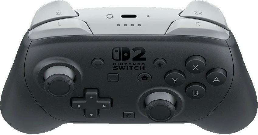 Brezžični igralni kontroler Nintendo Switch 2 Pro, 40 ur baterije, črn
