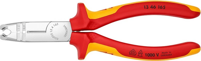 Izolacijske klešče za odstranjevanje izolacije Knipex 13 46 165, 165 mm, rdeče/rumene