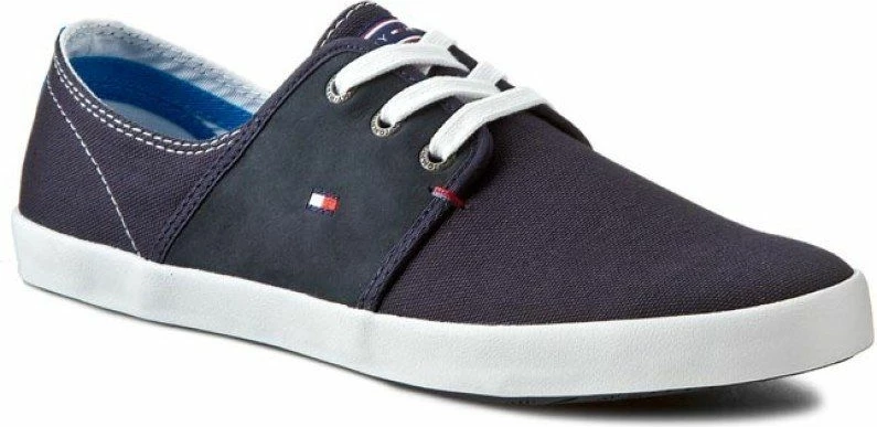 Klasni moški škornji Tommy Hilfiger, temno modri