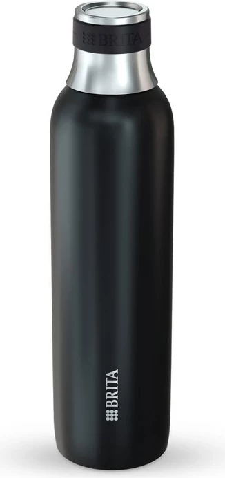 Steklenica za vodo BRITA sodaTRIO 0,65 L, nerjaveče jeklo, črna