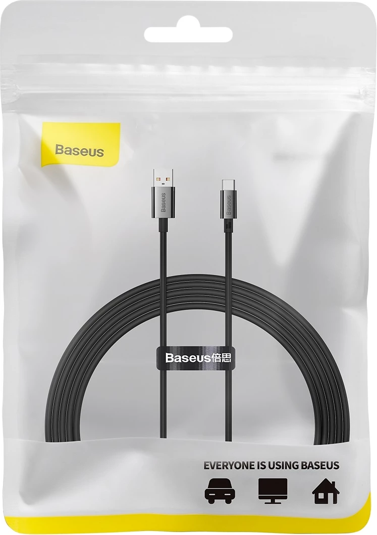 Kabel USB-A na USB-C, 2 m, 100 W, črn (Baseus Superior Series P10320102114-02)