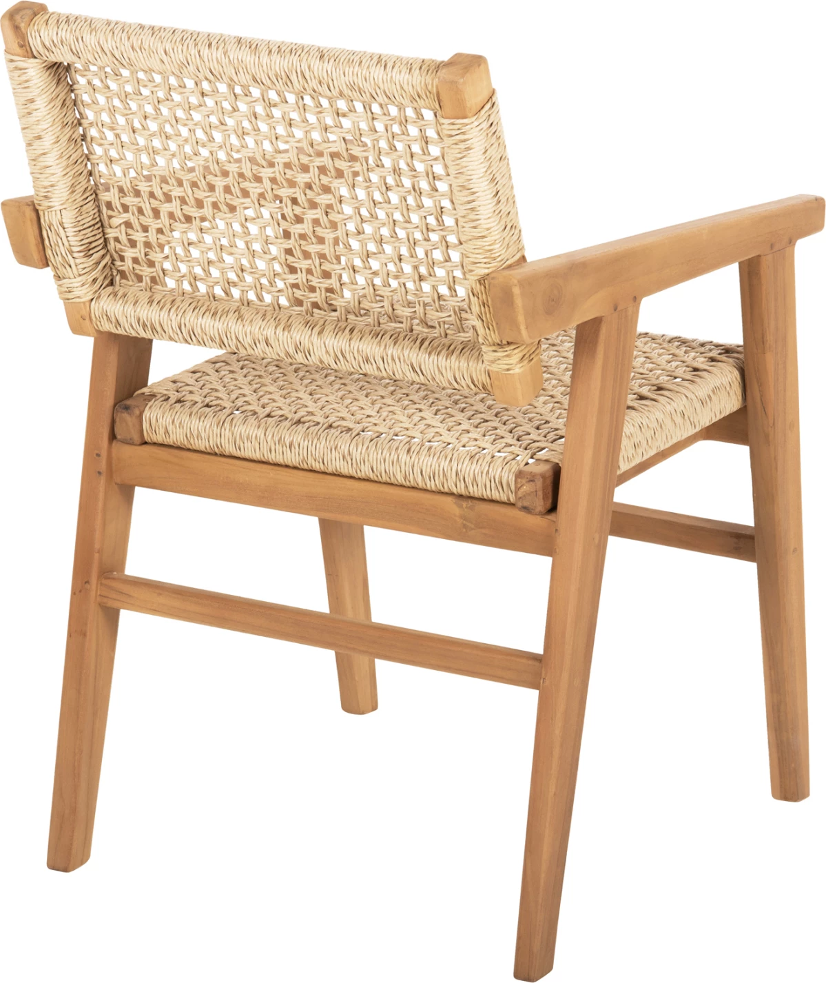 Jedilniški naslanjač BJORN FH9403.11 iz masivnega tikovega lesa-vrvi 54,5x61x85H cm