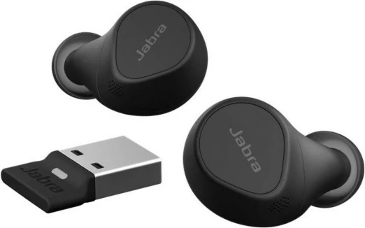 Brezžične slušalke Jabra Evolve2 Buds, USB-A, črne
