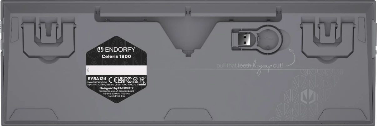 Mehanska tipkovnica Celeris 1800 Endorfy, RGB, brezžična, 96%, siva