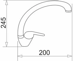 Kuhinjski pipa PYRAMIS Ossia 090922138, beton siva