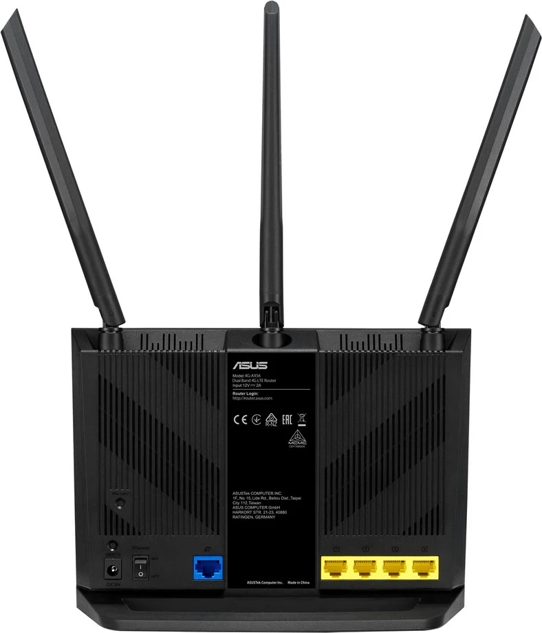 Router ASUS 4G-AX56, Wi-Fi 6, dvopasovni, črn