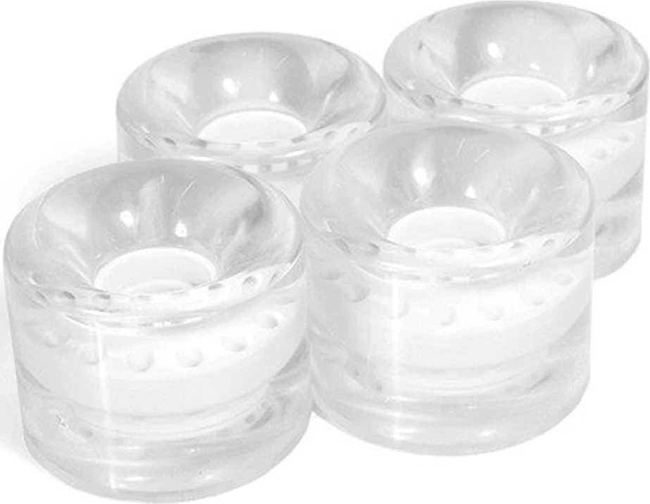 Kolesa za skateboard, polprozorne bele, SMJ