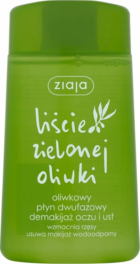 Dvofazni odstranjevalec ličil za oči in ustnice Ziaja Green Olive Leaves Olive Oil, 120 ml