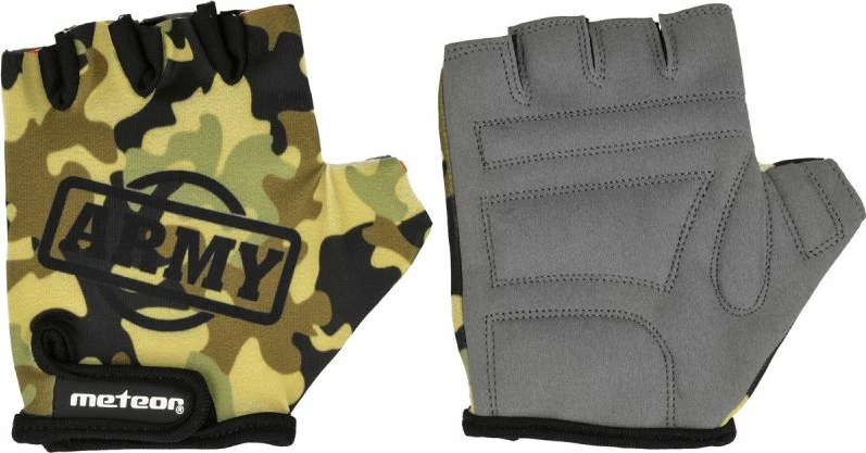 Otroške brezprstne kolesarske rokavice Meteor, večbarvne