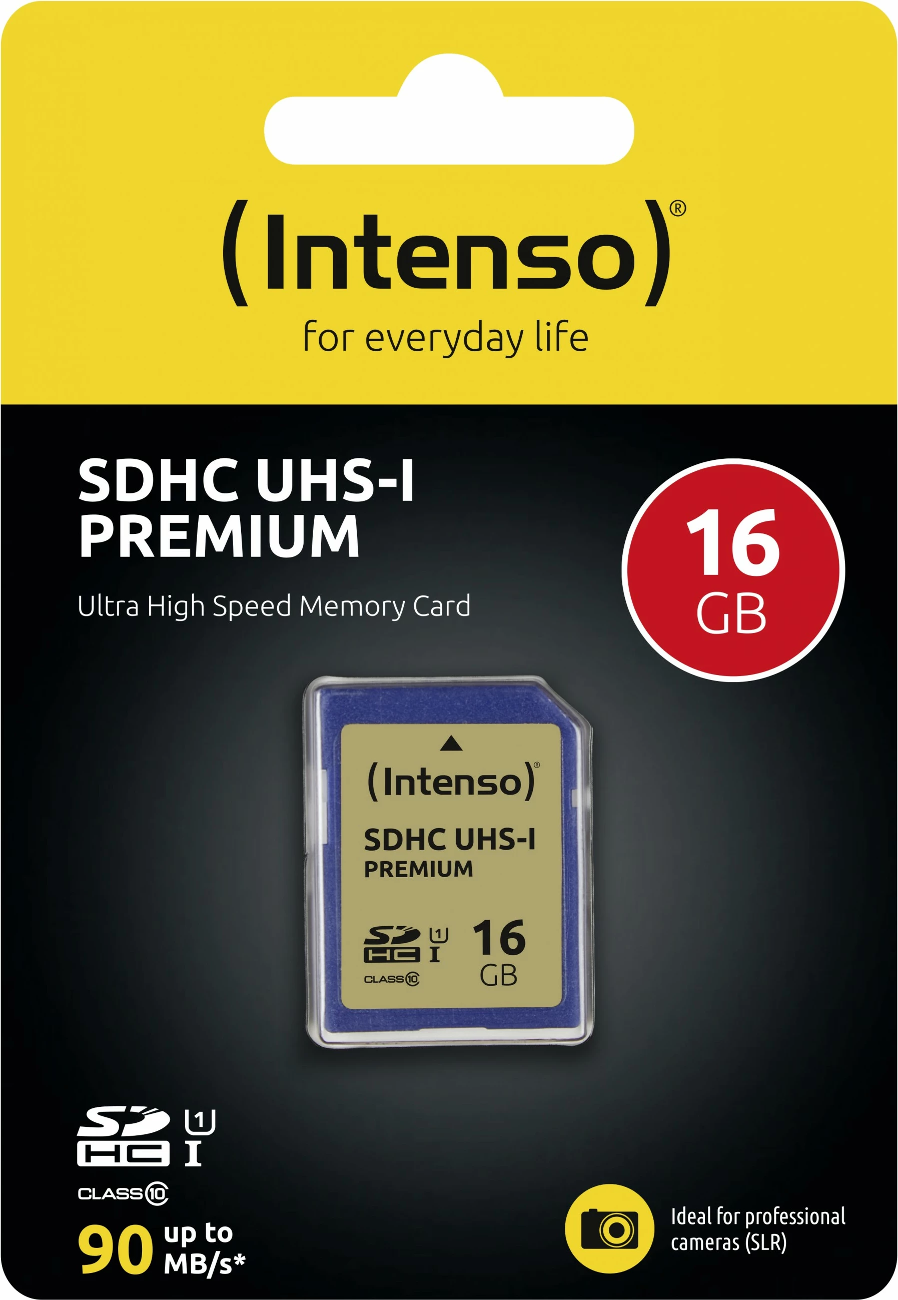Kartica za pomnilnik 16 GB, SDHC UHS-I, Class 10, 90 MB/s, modra - Intenso Kartica za pomnilnik 16 GB, SDHC UHS-I, Class 10, 90 MB/s, modra - Intenso