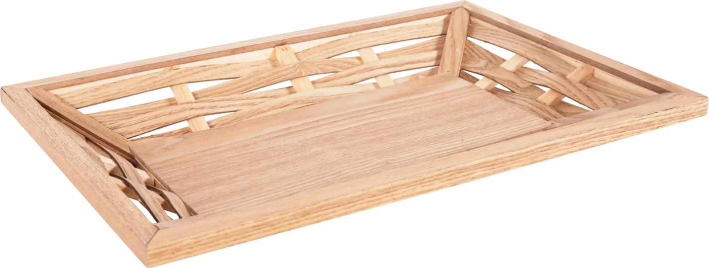 Pravokotni pladenj za serviranje FH4228 iz jelovine in MDF 51x32x5,5Hcm