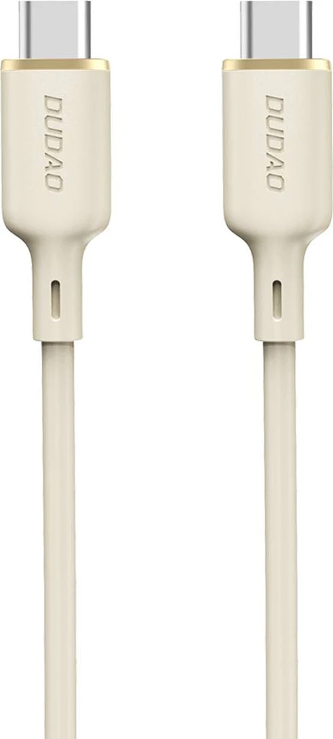 USB-C na USB-C kabel, 2 m, 100 W, silikonski, bež Dudao L7SCC