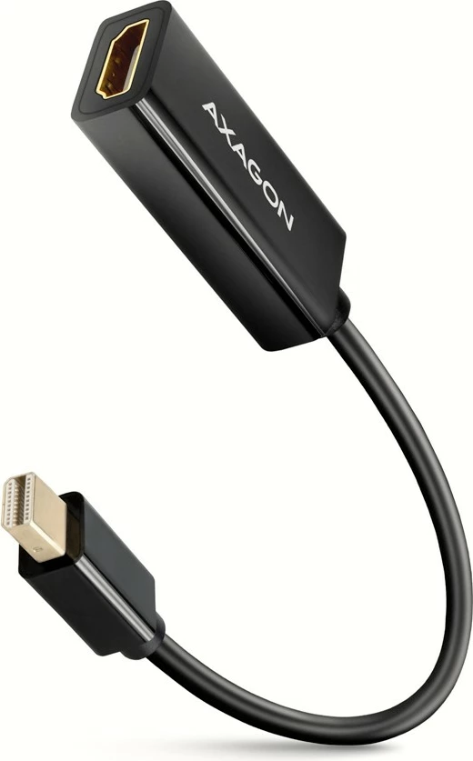 Aktivni adapter Mini DisplayPort na HDMI AXAGON RVDM-HI14N, 4K/30Hz, črn
