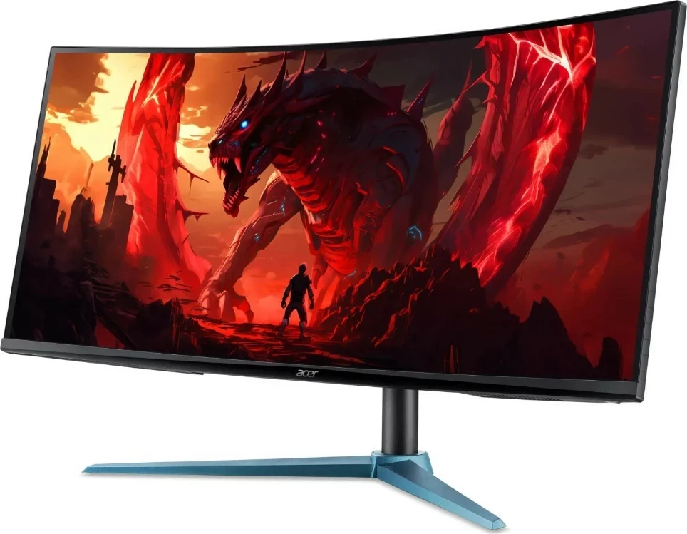 Ukivljen monitor 34 inč, 3440 x 1440, LED, FreeSync Premium Pro, črn — Acer ED340CUJ0BMIIPX