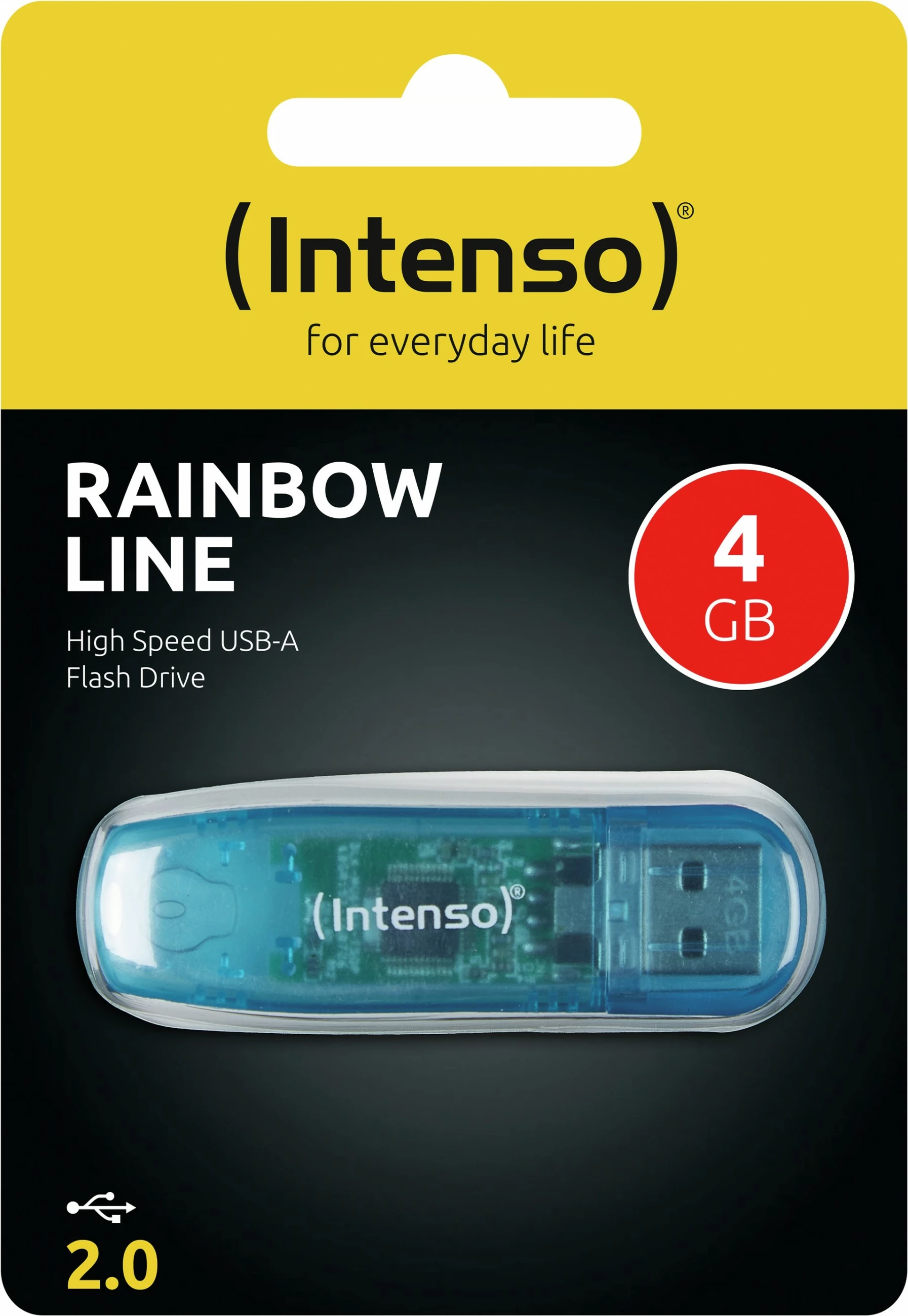 USB za shranjevanje Intenso Rainbow Line, 4 GB, USB Type-A, 2.0, modra USB za shranjevanje Intenso Rainbow Line, 4 GB, USB Type-A, 2.0, modra