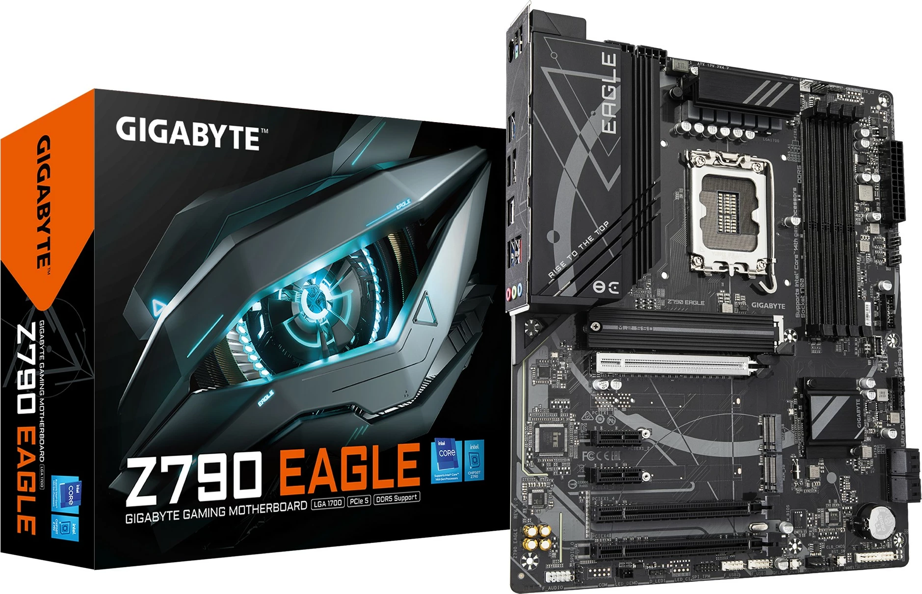 Plošča za matično ploščo Gigabyte Z790 EAGLE, LGA 1700, DDR5, 3x M.2, 2,5GbE LAN, ATX
