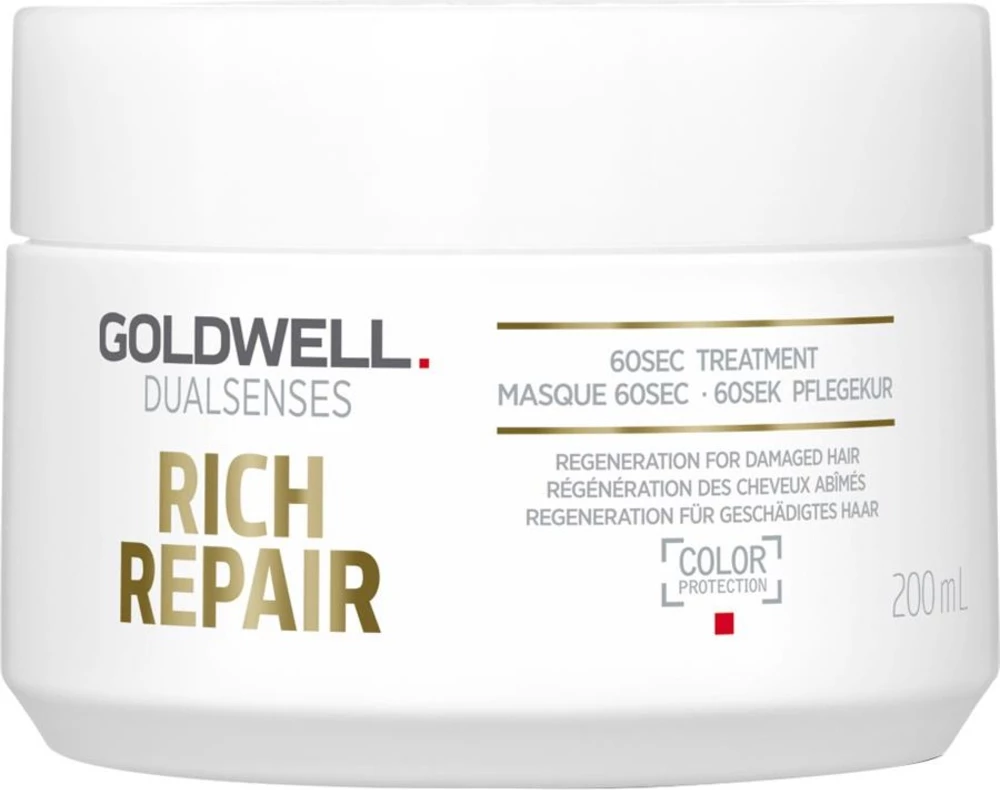 Intenzivna maska za poškodovane lase Goldwell Dualsenses Rich Repair 60sec Treatment, 200 ml