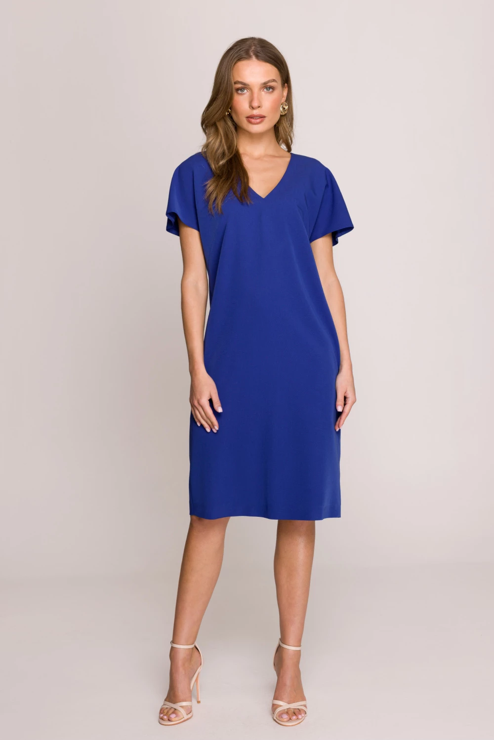 Obleka v prostem kroju, Stylove model 209145, modra