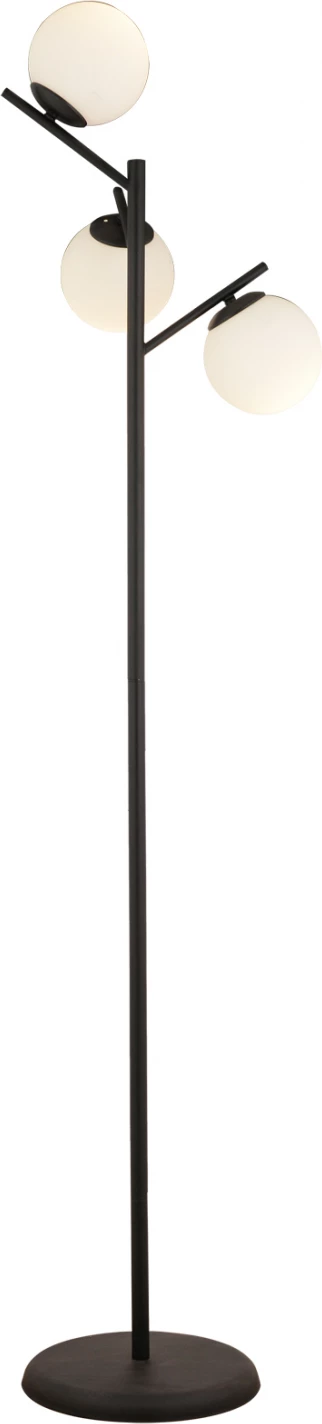 Talna svetilka s 3 lučmi ΗΜ7433.01 črna kovina-bela svetila 30x175H cm