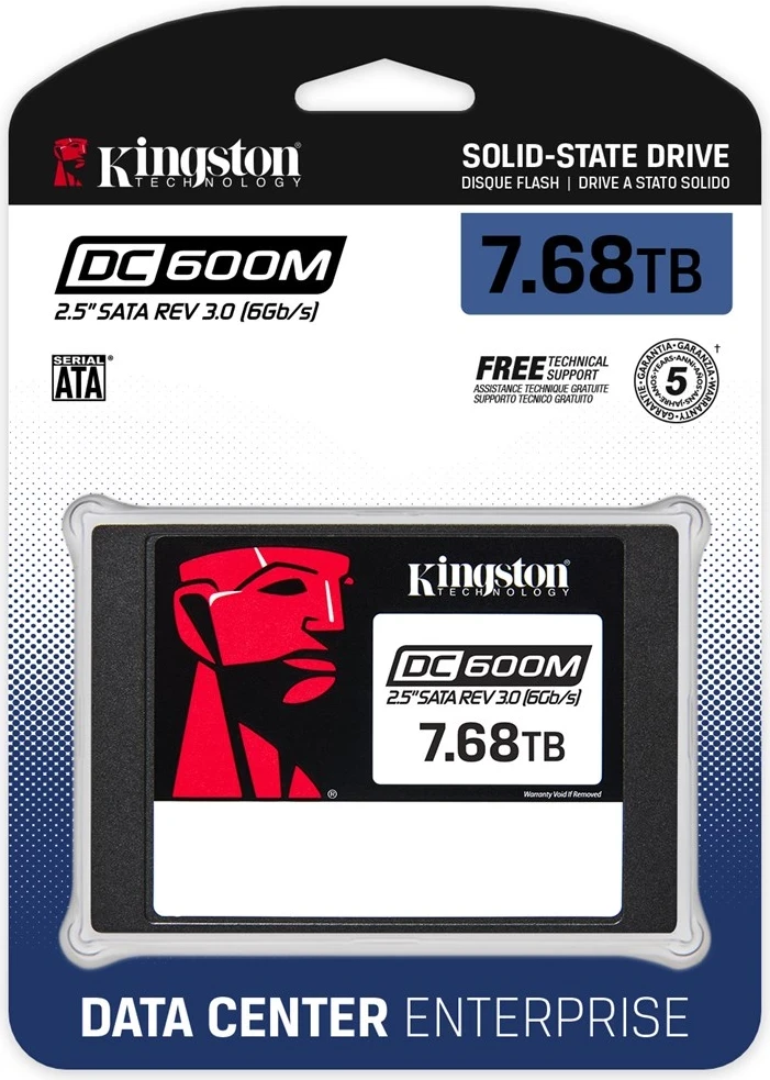 SSD za strežnik Kingston Technology DC600M 7680G, SATA 2,5"