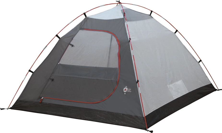 Šotor za kampiranje High Peak Nevada 4, za 4 osebe, sivo-rdeč