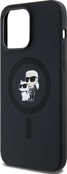 Silikonski ovitek za telefon Karl & Choupette MagSafe za iPhone 14 Pro, Karl Lagerfeld, črn