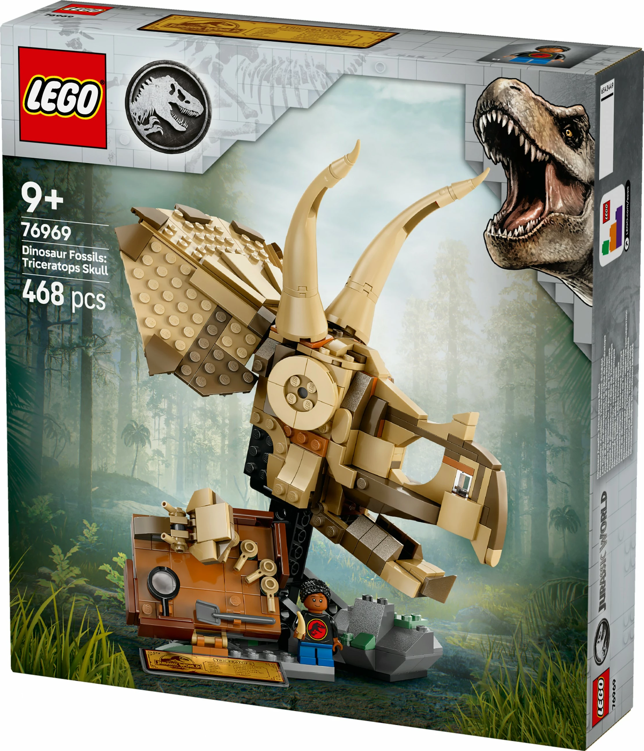 Model fosila Triceratopsa, LEGO Jurassic World 76969, 468 kosov, večbarven