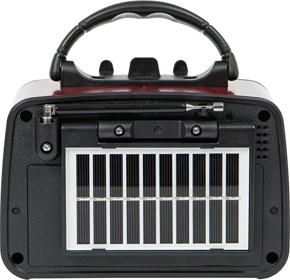 Prenosni analogni radio, AM/FM, Bluetooth, solar, 1200mAh BLOW RA10, črn/rjav/zlat